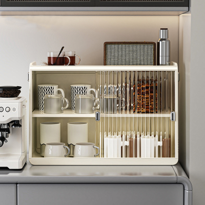 收纳防尘置物柜水杯架