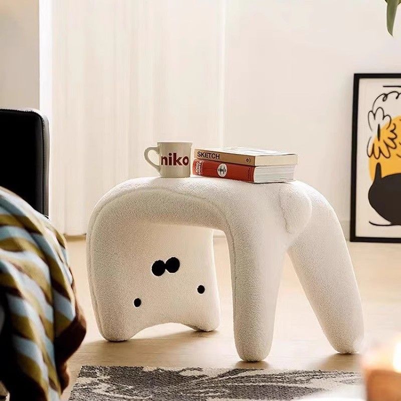 换鞋凳猫咪长条凳家用门口奶油风创意穿鞋凳进门可坐坐凳实木凳子