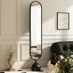 全身镜家用可旋转落地镜女生卧室试衣镜衣帽架一体穿衣镜玄关镜子