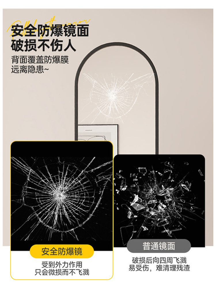 北欧ins轻奢全身镜落地家用可移动旋转意大利卧室设计师穿衣镜子