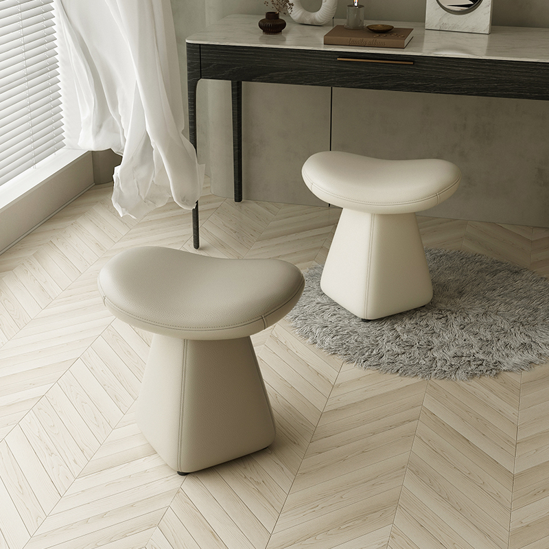 可旋转实木化妆凳换鞋凳