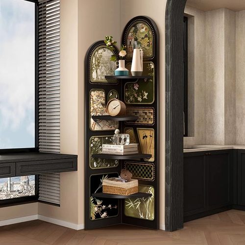 中古风三角置地收纳柜