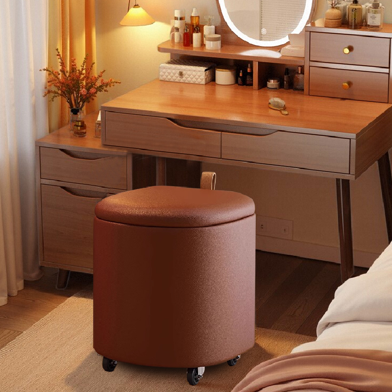 乐远化妆椅梳妆凳可储物滑轮