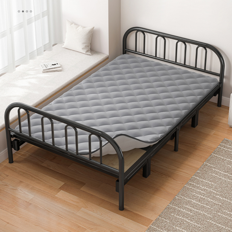 折叠床单人床成人家用1米21米5简易实木床板加固硬板双人床出租房-封面