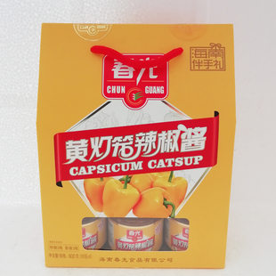 春光黄灯笼辣椒酱600克6瓶礼盒装 海南伴手礼 灯笼辣椒蒜蓉调味酱