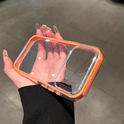 橙色二合一气囊适用苹果17手机壳