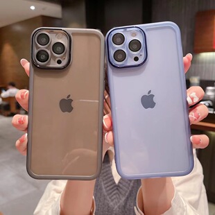 自带镜头膜新款高级感14手机壳iPhone14pro透明苹果13promax男士12pro简约ip11保护套男13pm女情侣12一体防尘
