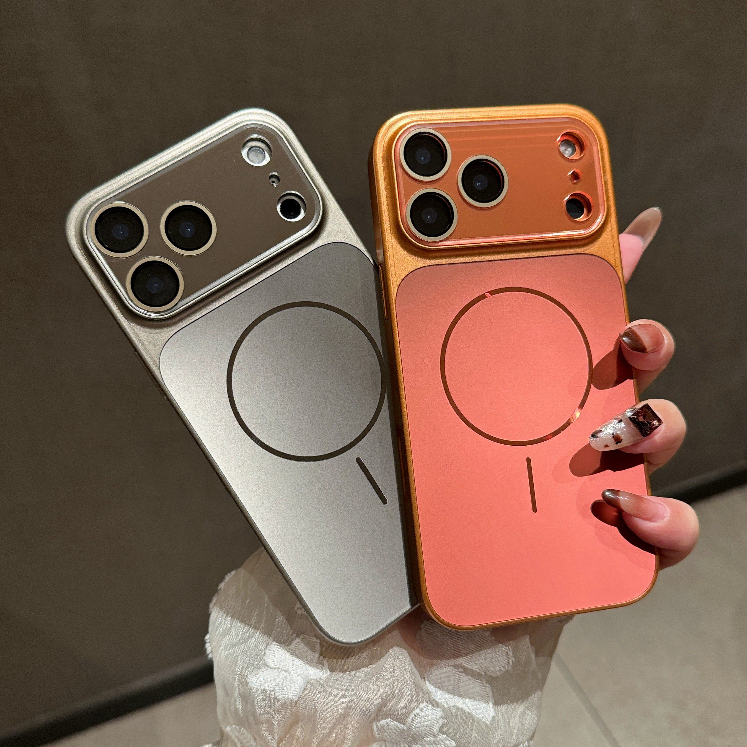 轻砂AG流光背板宝石蓝适用苹果17ProMax磁吸手机壳新款iphone16pm秒变17镜头全包15高级14相机按键保护套13女