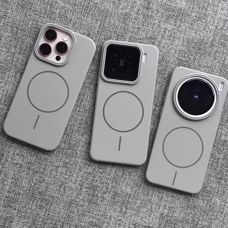 钛灰色强磁吸适用vivoX200s手机壳OPPOFindx8s+磨砂x7Ultra高级水泥灰x100s薄reno13硬iQOO一加ace5小米15
