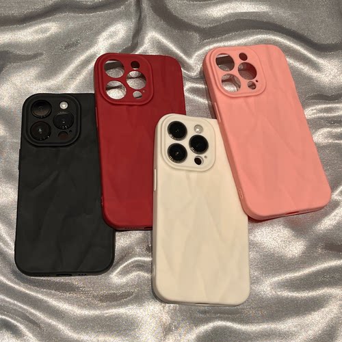 iPhone15软硅胶褶皱高级感