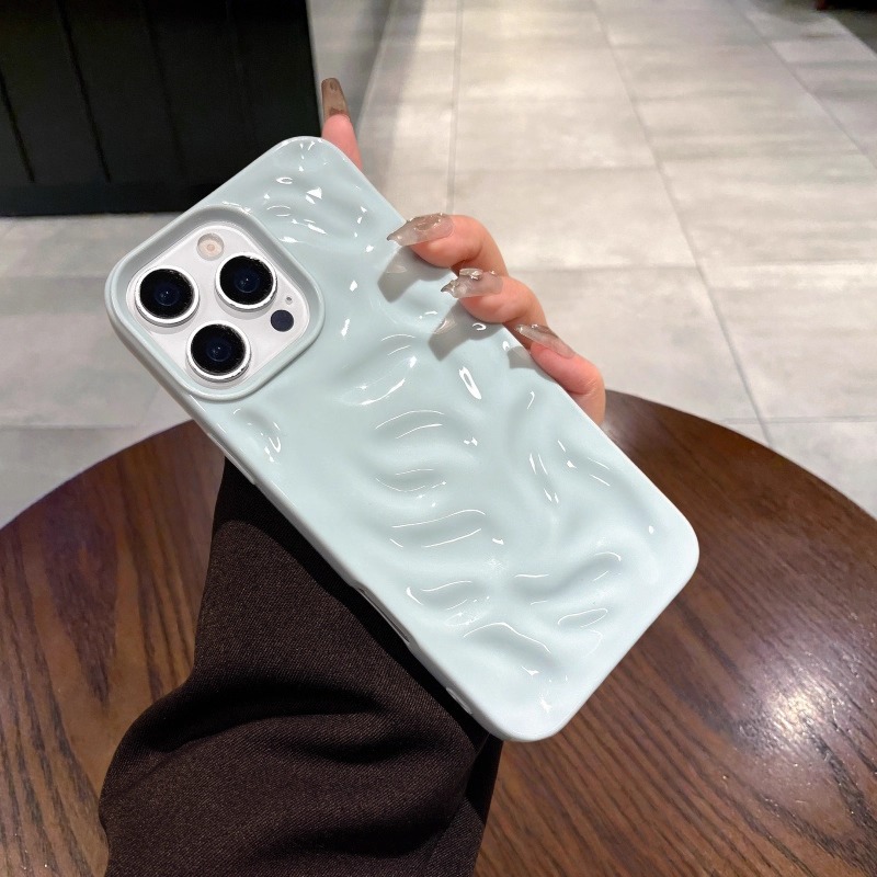 高级感立体陨石纹适用苹果17ProMax手机壳iPhone15plus大孔16pro小众14防摔硅胶12女款13情侣简约全包软套11