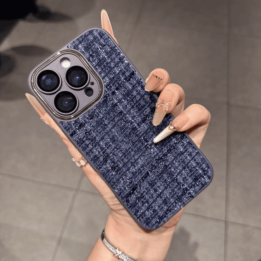 秋冬布绒小香风适用16苹果15promax手机壳新款iphone14pro自带镜头膜13pm奢华高档11网红女神12pro高级感潮款