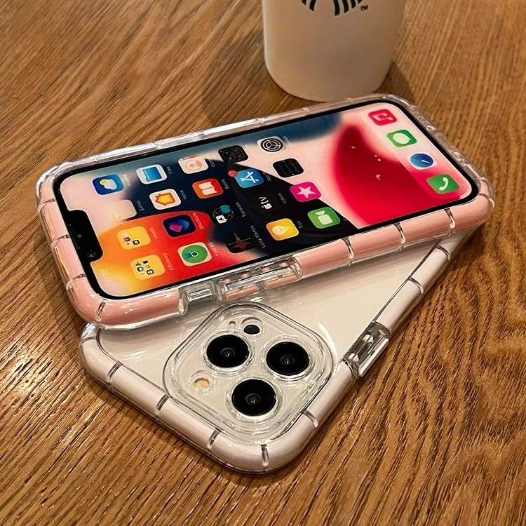高级软壳夜光气囊适用iPhone16promax苹果15/14/13promax透明手机壳13pro全包防摔12软壳XR/XS简约ins风11pro