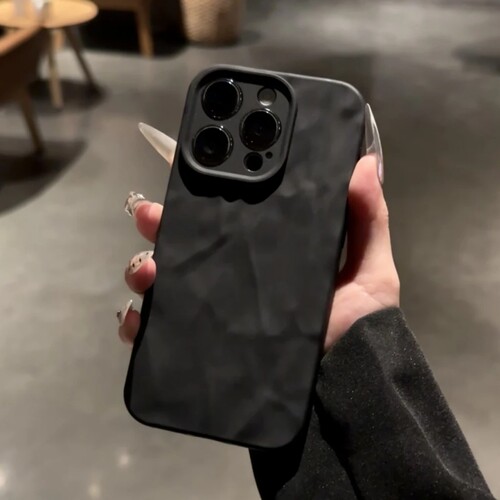 高级肤感褶皱iPhone手机保护壳