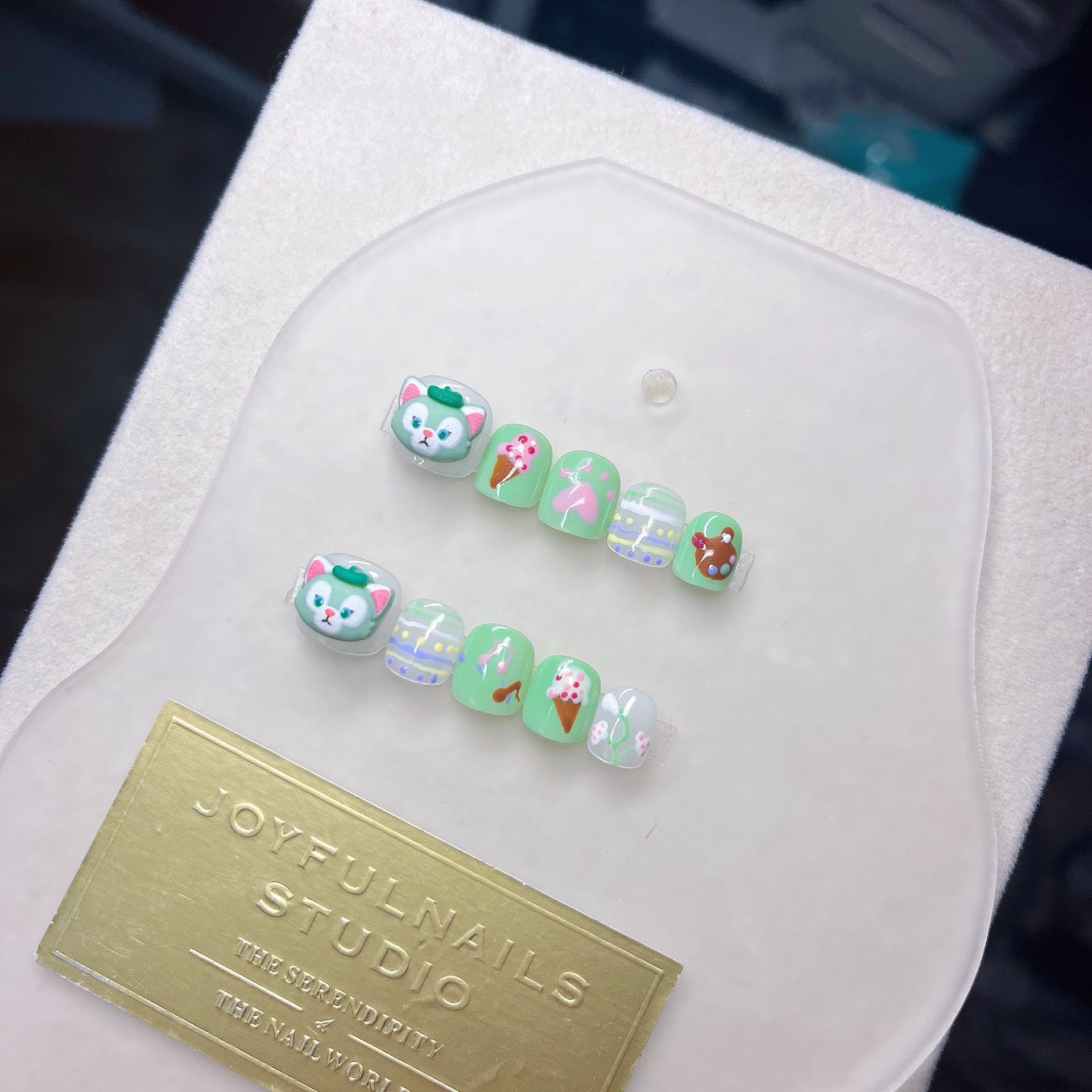 儿童穿戴甲手绘托尼美甲贴片