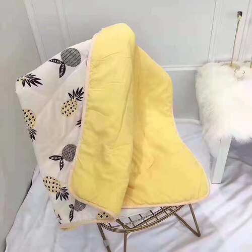 菠萝小猪卡通水洗棉佩奇礼品夏被