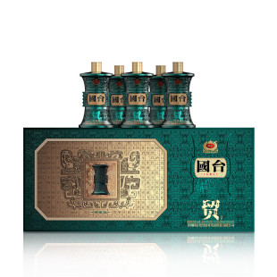 御藏版 2盒送礼袋 酱香型白酒53度 5瓶礼盒装 100ml 国台贸酒