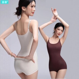 后脱式 塑身衣自带胸垫塑形显瘦美体衣无痕产后收腹束身提臀连体衣