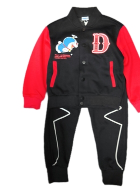 多拉a梦秋季男童套装外套长裤两件套