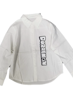 多拉a梦秋季男童女童衬衫长袖衬衣