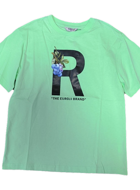 欧恰恰夏季男童女童中大童印花短袖T恤宽松版