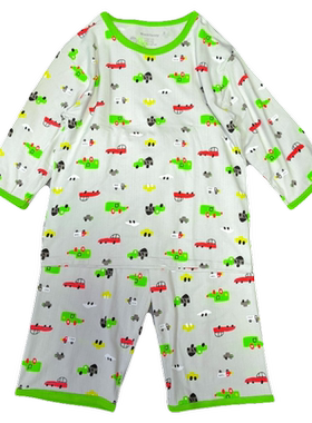 小黑托昵夏季男童莫代尔棉家居服套装