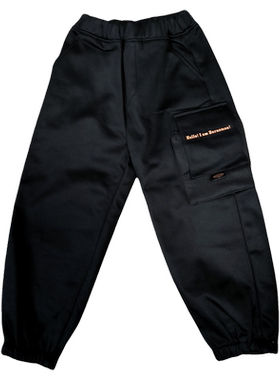 清仓多拉a梦秋冬男童加绒工装裤长裤梭织裤