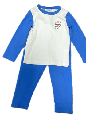 清仓多拉a梦秋季男童家居服套装秋衣秋裤两件套