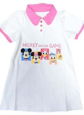 迪夏季女童polo裙短袖连衣裙