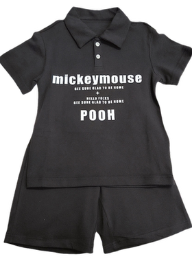 夏季男童套装短袖T恤polo衫短裤2件套