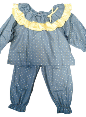 妈咪印象夏季女童双层纱布家居服套装