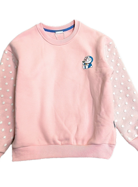 清仓多拉a梦秋冬女童中大童甜美加绒卫衣