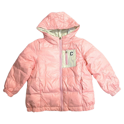 abc秋冬女童轻薄款羽绒服两面可穿