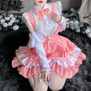 cutie：Lolita连衣裙洛丽塔裙子二次元 cos可爱女佣软妹猫咪白丝女