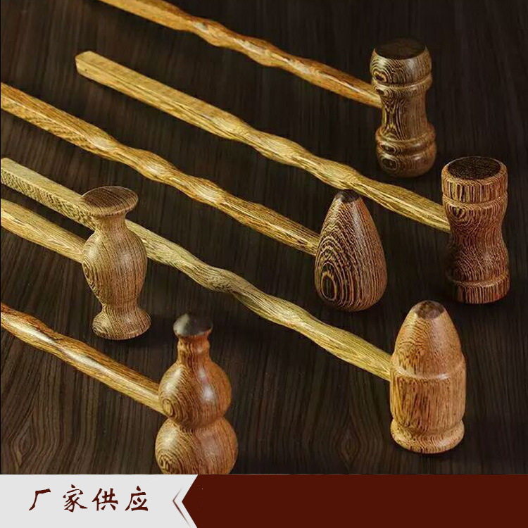厂家木质实木敲打锤鸡翅木捶打器家用多规格敲打锤