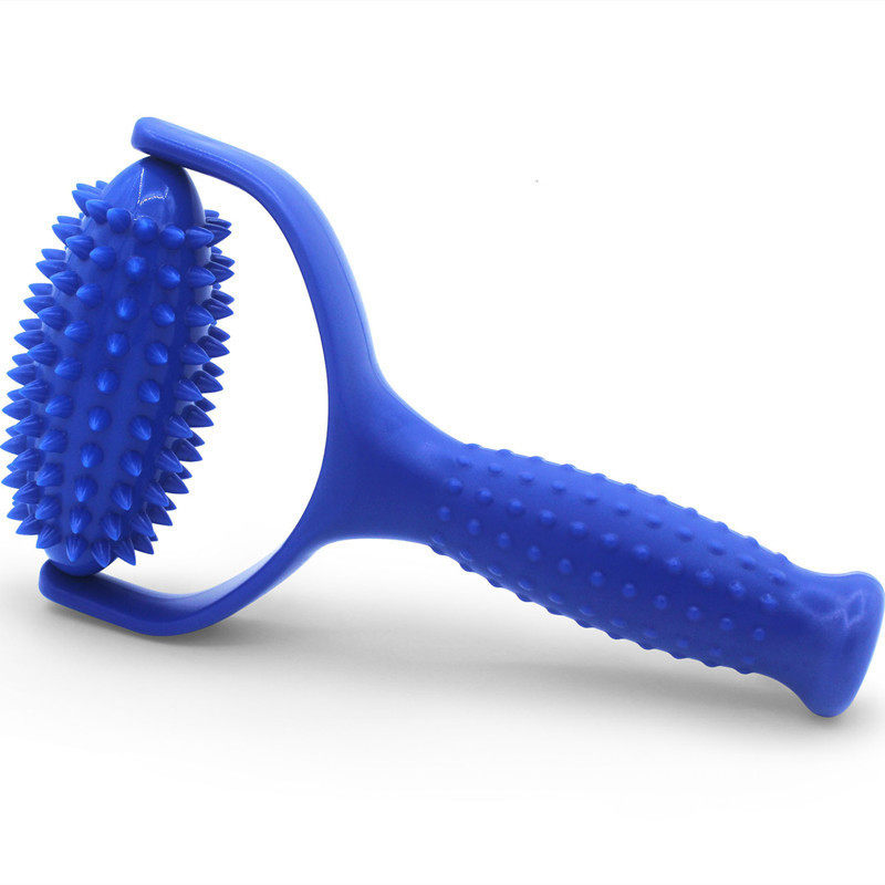 尖刺按摩球滚轮棒腰部舒缓器便携式Y型肌肉经络筋膜棒瑜伽按摩棒