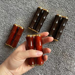 紫檀木手部按器紫光檀手指放松文玩活络滚轮器手把件工艺