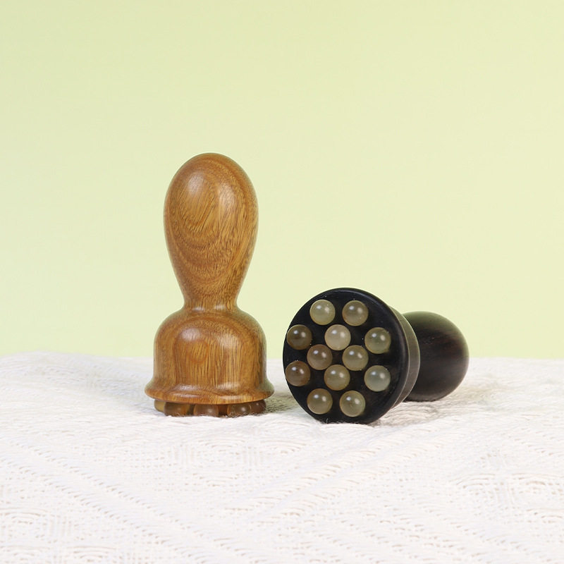 紫光檀羊角迷你铃铛眼刮按摩全身通用小随身经络刷刮痧梳子羊角梳