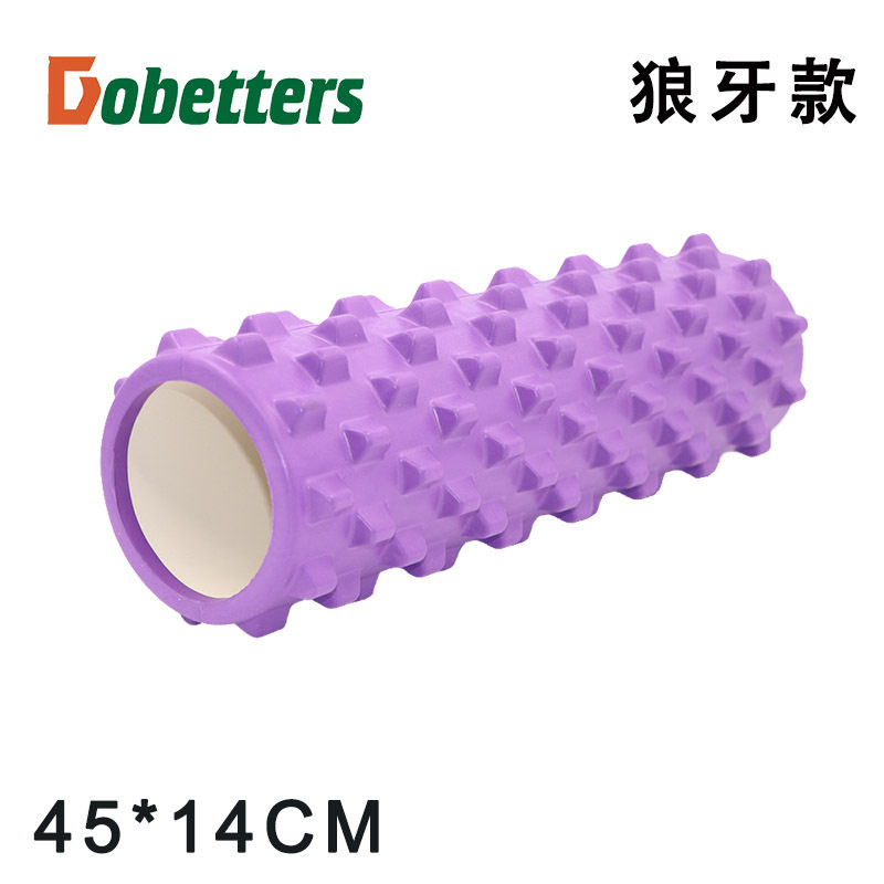 14*45cm瑜伽柱平衡棒狼牙棒普拉提柱深度按摩滚轴放松肌肉