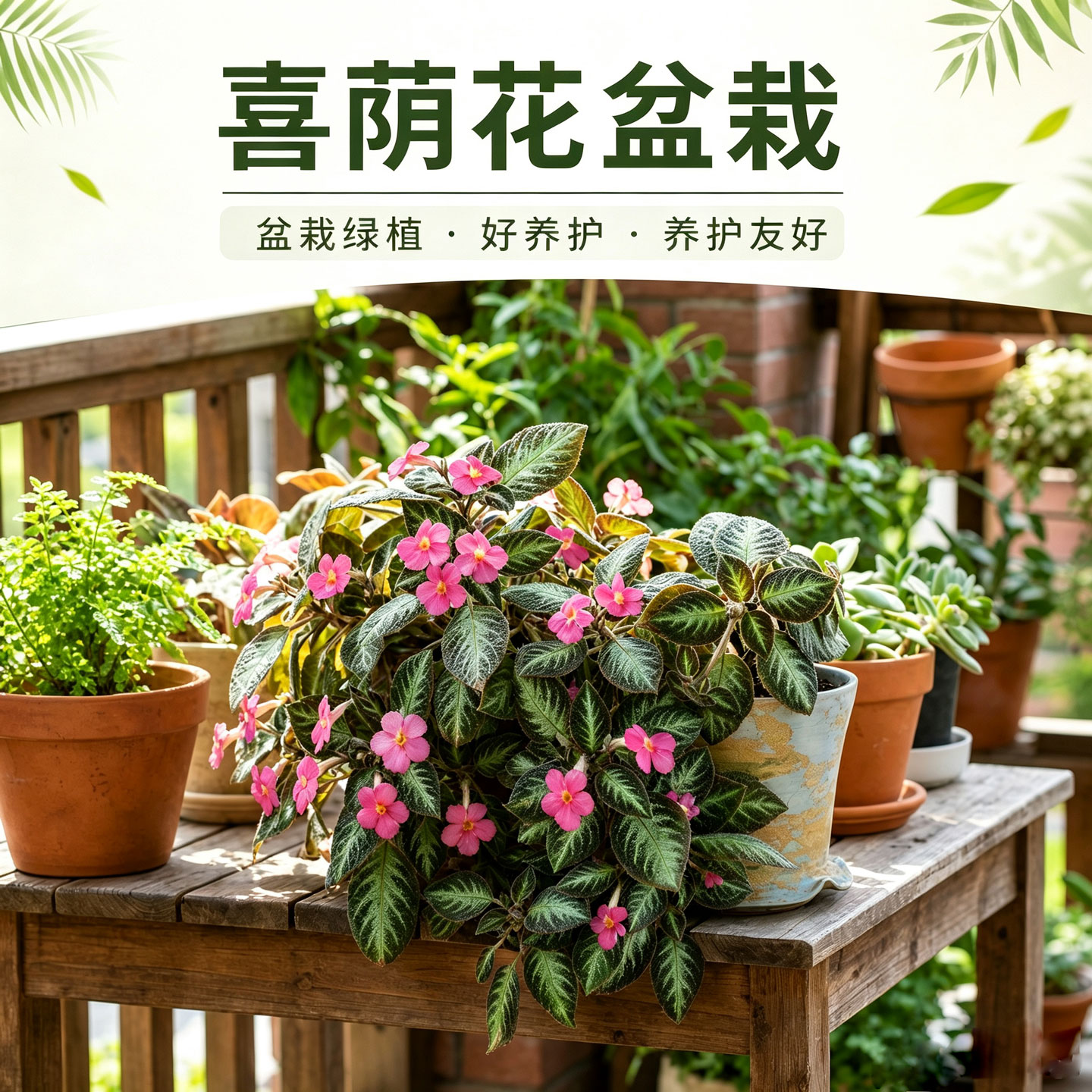 喜荫花盆栽室内耐阴耐热花卉苦苣苔科阳台垂吊观叶植物粉色烟雾
