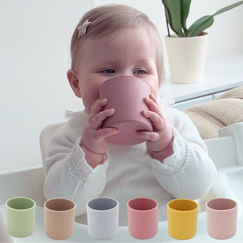 婴儿学饮杯硅胶防摔儿童敞口饮水杯家用直饮杯子宝宝喝水杯,婴童用品,儿童水杯,淘宝优惠券,粉丝福利购,淘宝优惠卷