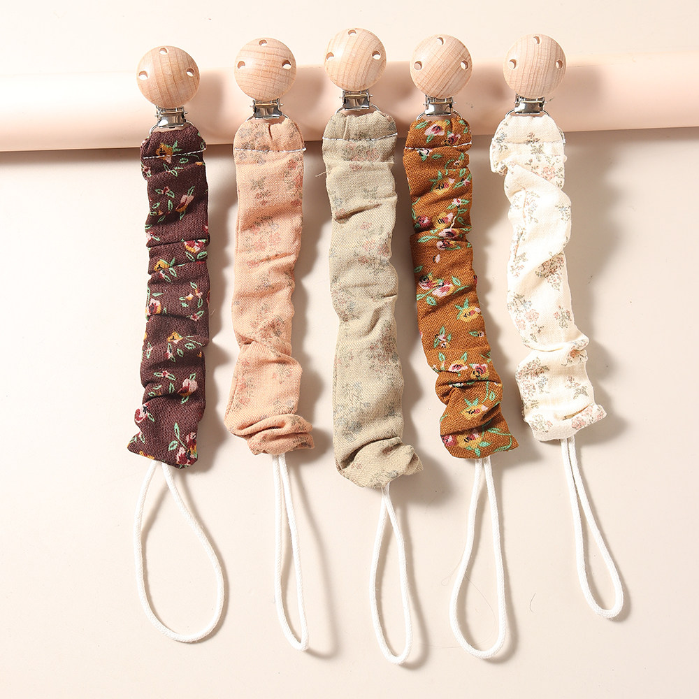 宝宝布艺奶嘴链 婴儿安抚牙胶奶嘴防掉链 ins风皱褶轻便防丢绳,婴童用品,奶嘴链,淘宝优惠券,粉丝福利购,淘宝优惠卷