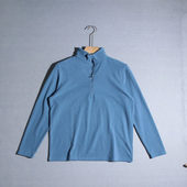 L男保暖抓绒衣双面绒立领卫衣半拉链套头弹力舒适打底衫 长袖 T恤