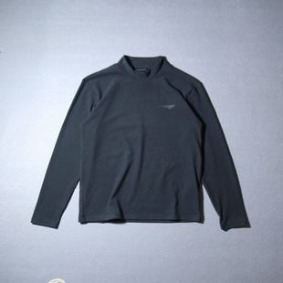 打底衫 纯元 T恤中高领绒衫 保暖德绒长袖 双面绒弹力 简约秋冬男士