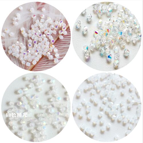 水晶手链手串散珠子宝仕奥莎 4mm白色蛋白哑光DIY进口PRECIOSA
