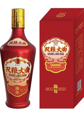 【秦池双粮大曲陈年】秦池白酒53度500ml双粮大曲陈年酱香型白酒