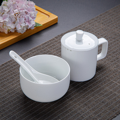 德化白瓷茶叶比赛审评齿杯 审评碗 评茶汤勺评茶专用杯子茶具