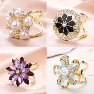 高档丝巾扣新款多功能大衣腰带固定小方巾衬衫飘带系蝴蝶结胸针扣