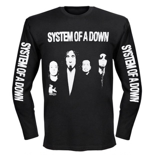 秋冬季SYSTEM OF A DOWN 堕落体质重金属摇滚乐队美式纯棉长袖T恤