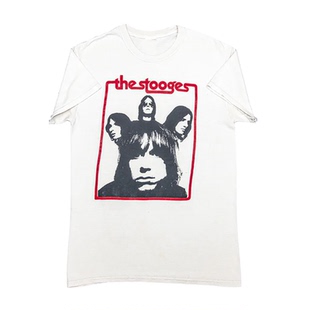 The Stooges傀儡乐队硬摇滚Rock美式高街oversize短袖纯棉直喷T恤